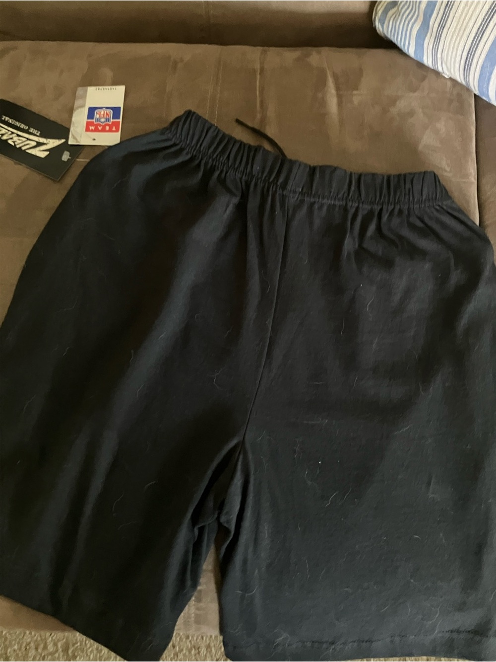 Kids Black Elastic-Waist Athletic Shorts